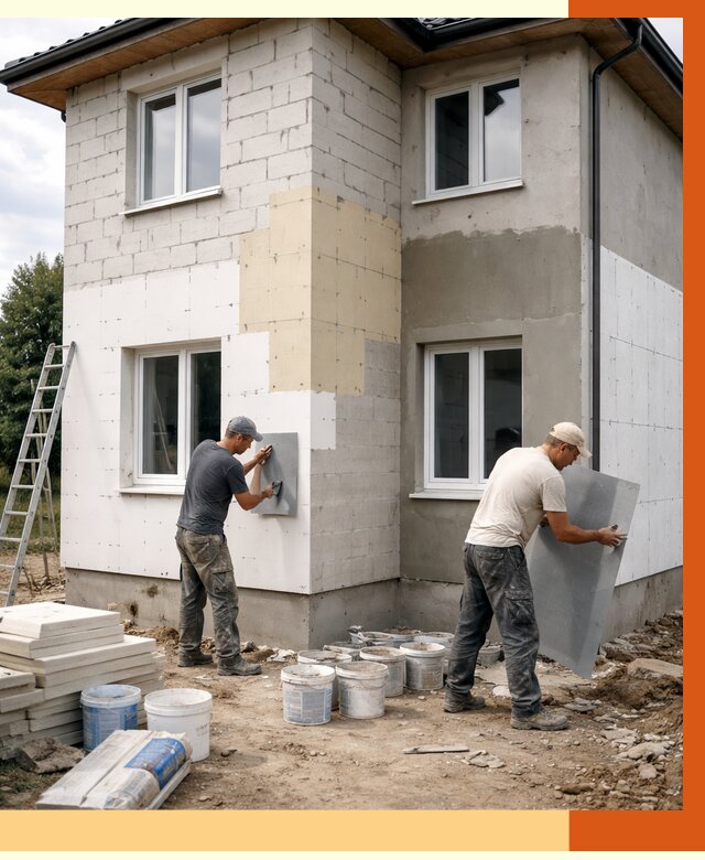 Утепление дома из газобетона в Климовске от 4254 руб./м² — заказать у ТепломастерКлс